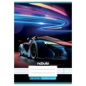 Nebulo A/5 vonalas füzet – Vagány minták Neon autó (21-32, 4. osztály)