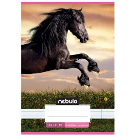 Nebulo A/5 vonalas füzet – Cuki minták Lovacska (21-32, 4. osztály)