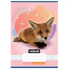 Nebulo A/5 vonalas füzet – Állatos minták Róka (21-32, 4. osztály)