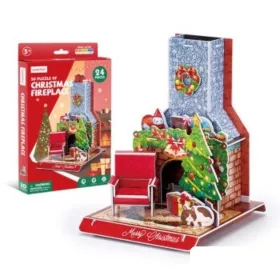 CubicFun 3D puzzle karácsonyi kandalló – 24 db
