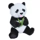 Ülő panda plüss figura bambusszal (25 cm)