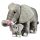 Óriás elefánt anya plüss figura bébivel (60 cm)