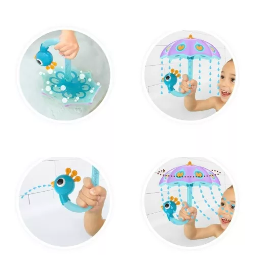 Yookidoo fürdőjáték – Vízzel tölthető páva esernyő lila